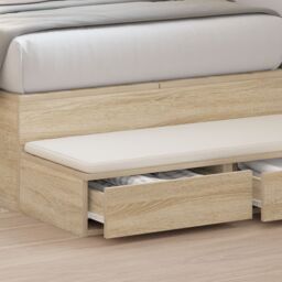 Berkfield Home Bed Drawers Sonoma Oak 100x36.5x16.5 cm Made from Engineered Wood in Brown - thumbnail 4