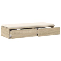 Berkfield Home Bed Drawers Sonoma Oak 100x36.5x16.5 cm Made from Engineered Wood in Brown - thumbnail 3