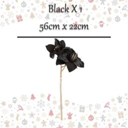 VFM e-Store Christmas Amarylis Spray Decoration 56cm x 22cm Black X 1 - Size: 56 cm x 22 cm - thumbnail 2