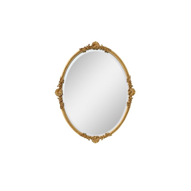 Melody Maison Oval Gold Ornate Wall Mirror 70cm X 56cm - Size: 70 cm X 56 cm - image 1