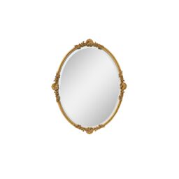 Melody Maison Oval Gold Ornate Wall Mirror 70cm X 56cm - Size: 70 cm X 56 cm - thumbnail 1