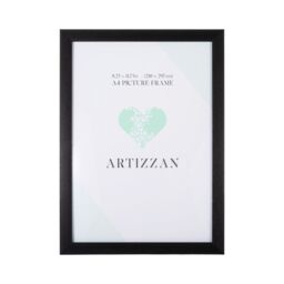 Happy Homewares Modern & Chic Black Veneer Wood Effect A4 Certificate Frame for Wall or Table - thumbnail 1