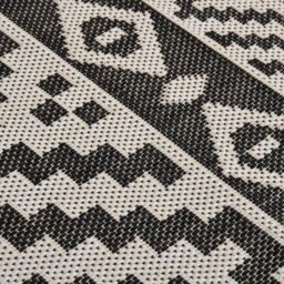 Berkfield Home Outdoor Flatweave Rug 120x170 cm Black Stripes - Size: Medium - thumbnail 5