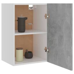 Berkfield Home Hanging Cabinet Concrete Grey 39.5x31x60 cm Engineered Wood - thumbnail 4