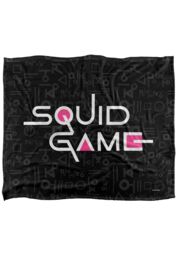 Netflix Squid Game Logo Officially Licensed Silky Touch Super Soft Throw Blanket 152 x 127 cm in White - thumbnail 1