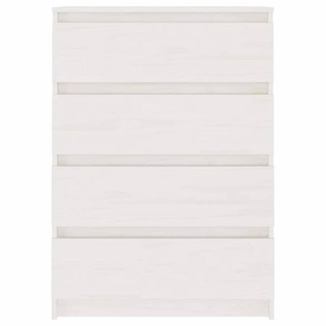 Berkfield Home Side Cabinet White 60x36x84 cm Solid Pinewood - Size: 60 x 36 x 84 cm - image 1