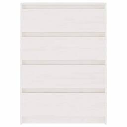 Berkfield Home Side Cabinet White 60x36x84 cm Solid Pinewood - Size: 60 x 36 x 84 cm - thumbnail 1