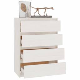 Berkfield Home Side Cabinet White 60x36x84 cm Solid Pinewood - Size: 60 x 36 x 84 cm - thumbnail 6