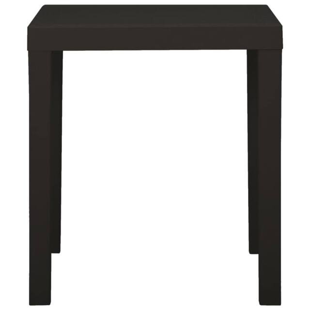 Berkfield Home Garden Table Anthracite 79x65x72 cm Plastic in Black - Size: 79 x 65 x 72 cm - image 1