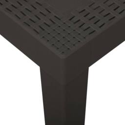 Berkfield Home Garden Table Anthracite 79x65x72 cm Plastic in Black - Size: 79 x 65 x 72 cm - thumbnail 4