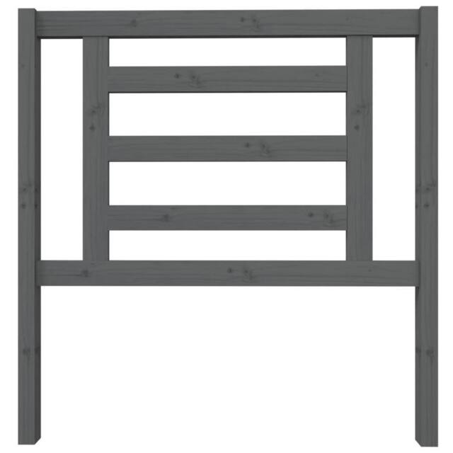 Berkfield Home Beautiful Bed Headboard Grey 96x4x100 cm Solid Wood Pine - Size: 96 x 4 x 100 cm - image 1