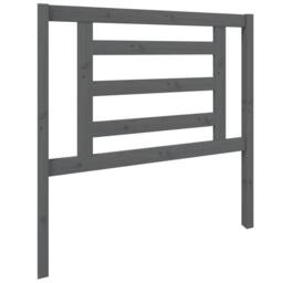 Berkfield Home Beautiful Bed Headboard Grey 96x4x100 cm Solid Wood Pine - Size: 96 x 4 x 100 cm - thumbnail 3