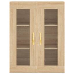 Berkfield Home Wall Mounted Cabinets 2 pcs Sonoma Oak Engineered Wood in Light Tan - thumbnail 6