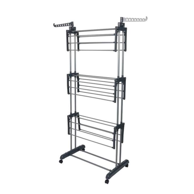 SPETLEK 4 Tier Foldable Clothes Airer in Grey - Size: 500mm - image 1
