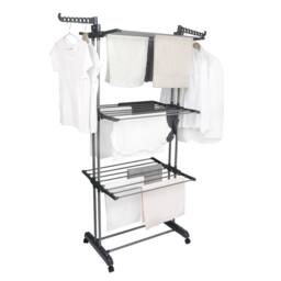 SPETLEK 4 Tier Foldable Clothes Airer in Grey - Size: 500mm - thumbnail 2