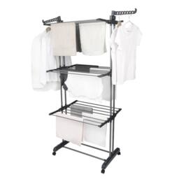 SPETLEK 4 Tier Foldable Clothes Airer in Grey - Size: 500mm - thumbnail 3