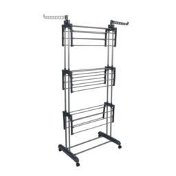 SPETLEK 4 Tier Foldable Clothes Airer in Grey - Size: 500mm - thumbnail 4