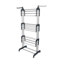 SPETLEK 4 Tier Foldable Clothes Airer in Grey - Size: 500mm - thumbnail 1