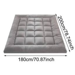 Kelvenix Hotel Quality Mattress Topper 10cm Deep Thick Single Double King Super in Grey - thumbnail 2
