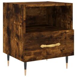 Berkfield Home Bedside Cabinets 2 pcs Smoked Oak 40x35x47.5 cm Engineered Wood in Brown - thumbnail 5