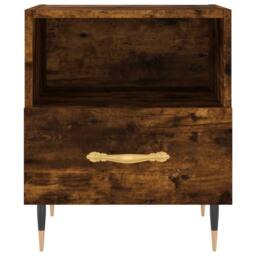 Berkfield Home Bedside Cabinets 2 pcs Smoked Oak 40x35x47.5 cm Engineered Wood in Brown - thumbnail 6