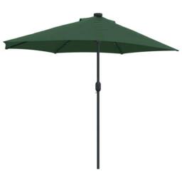 Berkfield Home Half Garden Parasol with Aluminium Pole - Green, 294 cm in Green - thumbnail 7