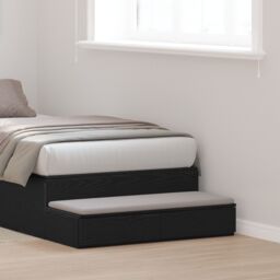 Berkfield Home Bed Drawers Black 90x36, 5x16, 5 cm Engineered Wood - thumbnail 1