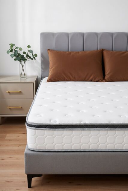 Living and Home Soft Orthopaedic Pocket Spring Mattress in White - Size: Single - image 1
