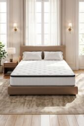 Living and Home Soft Orthopaedic Pocket Spring Mattress in White - Size: Single - thumbnail 2