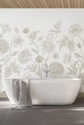 Origin Murals Jacobean Rose Trail Wall Mural in Natural - Size: W350 cm x H280 cm - thumbnail 1