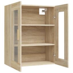 Berkfield Home Hanging Wall Cabinet Sonoma Oak 69.5x34x90 cm in Brown - thumbnail 5