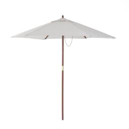 Charles Bentley Garden Large 2.4M Wooden Garden Patio Parasol Shade Umbrella 38M in Grey - thumbnail 1