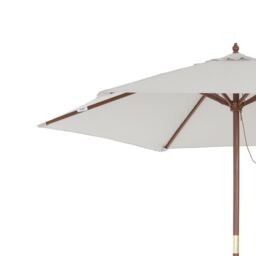Charles Bentley Garden Large 2.4M Wooden Garden Patio Parasol Shade Umbrella 38M in Grey - thumbnail 4
