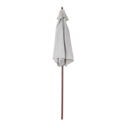Charles Bentley Garden Large 2.4M Wooden Garden Patio Parasol Shade Umbrella 38M in Grey - thumbnail 2