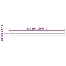 Berkfield Home Replacement Fabric for Awning Valance Yellow & White Stripe 3.5 m - thumbnail 6