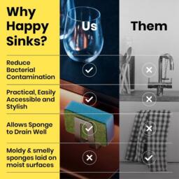 Happysinks Magnetic Sponge Holder - Steel in Natural - thumbnail 3