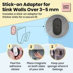 Happysinks Magnetic Sponge Holder - Steel in Natural - thumbnail 2