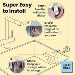 Happysinks Magnetic Sponge Holder - Steel in Natural - thumbnail 5