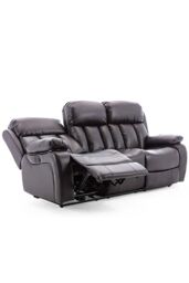 More4Homes Chester Electric Recliner Bonded Leather 1+3 Seater Sofa Set in Brown - thumbnail 3
