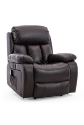 More4Homes Chester Electric Recliner Bonded Leather 1+3 Seater Sofa Set in Brown - thumbnail 4