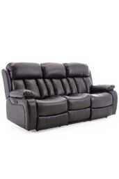 More4Homes Chester Electric Recliner Bonded Leather 1+3 Seater Sofa Set in Brown - thumbnail 2