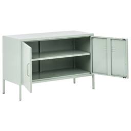 Wyld and Coco Pro 2-Door Sideboard - Steel Office Storage Matte Mint in Green - thumbnail 4