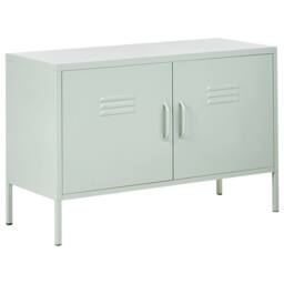 Wyld and Coco Pro 2-Door Sideboard - Steel Office Storage Matte Mint in Green - thumbnail 2