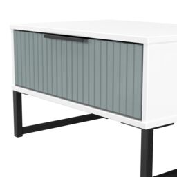 Ready Assembled 2 U Menai 1 Drawer Wide Side Table (Ready Assembled) in Duck Egg Blue - thumbnail 5