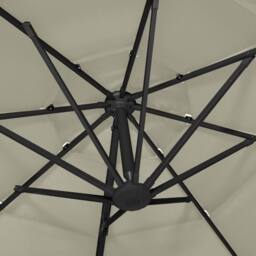 Berkfield Home 4-Tier Parasol with Aluminium Pole Sand 3x3 m in Beige - thumbnail 6