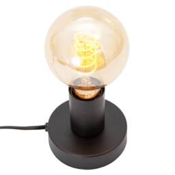 Happy Homewares Modern Bulb Holder Table Lamp to Showcase Vintage Filament Bulbs in Black - thumbnail 4