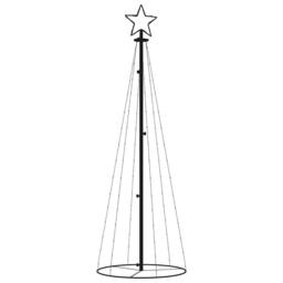 Berkfield Home White Christmas Cone Tree Warm White 108 LEDs 70x180 cm