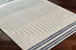 Livabliss Lilian-Washable Blue Grey Geometric Living Dining Bedroom Rug in Beige - Size: 160 cm x 215 cm - thumbnail 6