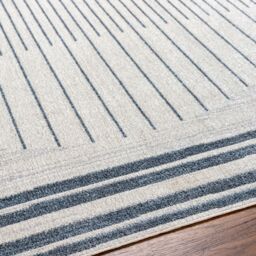 Livabliss Lilian-Washable Blue Grey Geometric Living Dining Bedroom Rug in Beige - Size: 160 cm x 215 cm - thumbnail 3