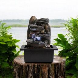 Minster Table-Top Water Fountain - L18 x W21 x H25 cm in Brown - Size: 1 Pack - thumbnail 3